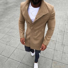 Load image into Gallery viewer, Coat For Men 2019 Winter Wool Jacket Men's High-quality Wool Coat Casual Slim Collar Woolen Coat Men's Long Trench Coat
