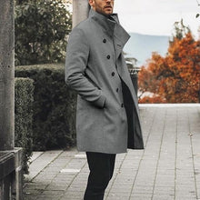 Load image into Gallery viewer, Coat For Men 2019 Winter Wool Jacket Men's High-quality Wool Coat Casual Slim Collar Woolen Coat Men's Long Trench Coat
