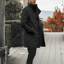 Load image into Gallery viewer, Coat For Men 2019 Winter Wool Jacket Men's High-quality Wool Coat Casual Slim Collar Woolen Coat Men's Long Trench Coat