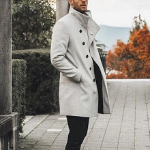 Load image into Gallery viewer, Coat For Men 2019 Winter Wool Jacket Men's High-quality Wool Coat Casual Slim Collar Woolen Coat Men's Long Trench Coat