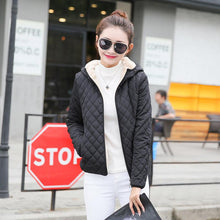 Load image into Gallery viewer, Autumn 2019 New Parkas basic jackets Female Women Winter plus velvet lamb hooded Coats Cotton Winter Jacket Womens Outwear coat