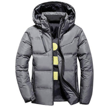 Load image into Gallery viewer, 2019 Winter Jacket Mens Quality Thermal Thick Coat Snow Red Black Parka Male Warm Outwear Fashion White Duck Down Jacket Men