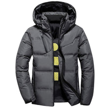 Load image into Gallery viewer, 2019 Winter Jacket Mens Quality Thermal Thick Coat Snow Red Black Parka Male Warm Outwear Fashion White Duck Down Jacket Men