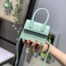 Load image into Gallery viewer, Mini Small Square Shoulder Bag Crocodile Pattern PU Leather Handbag Postmen Top Candy Color Handle Bags Ladies Fashion Purse