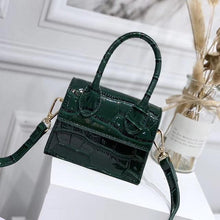 Load image into Gallery viewer, Mini Small Square Shoulder Bag Crocodile Pattern PU Leather Handbag Postmen Top Candy Color Handle Bags Ladies Fashion Purse