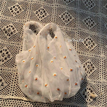 Load image into Gallery viewer, Update - Spring Women Small Transparent Tote Fresh Flower Blue Embroidery Handbag High Quality Woven beach Bag For Woman 2020