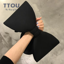 Load image into Gallery viewer, TTOU Fashion Elegant Women Handbags Bow Clutches Bag Ladies Party Wedding Clutches Black Handbag Shoulder Bag Christmas Brand