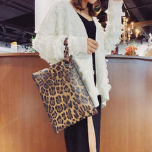 Load image into Gallery viewer, Women Leopard Print Day Clutch PU Leather Zipper women envelope bag clutch evening bag female Handbag carteras y bolsos de mujer