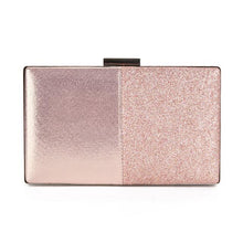 Load image into Gallery viewer, Women's Evening Clutch Bag Pink Clutch Purse and Handbag Patchwork Design Leather Women Bag Wedding Party Bag ZD1178