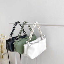 Load image into Gallery viewer, 2020 New Female Dumpling Clutch Bag Acrylic Chain Designer Women Cloud Handbag Fashion Shoulder Bag Zipper Cloud Crossbody Bag
