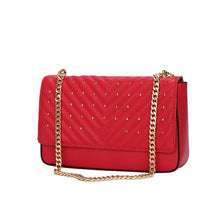 Load image into Gallery viewer, Black Messenger Bags women Chains Shoulder Bag Diamond lattice luxury Rivet handbags bags designer Female Totes small bolsas
