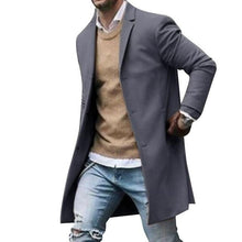 Load image into Gallery viewer, Coat For Men 2019 Winter Wool Jacket Men's High-quality Wool Coat Casual Slim Collar Woolen Coat Men's Long Trench Coat

