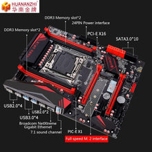 Load image into Gallery viewer, HUANANZHI X99 Motherboard with M.2 NVMe Slot LGA2011-3 DDR3*4 DR3 ECC REG Channel USB 3.0 SATA 3.0 Ports
