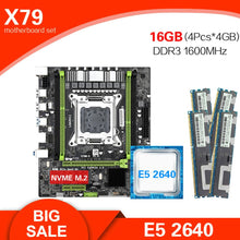 Load image into Gallery viewer, Kllisre X79 M-S2.0 motherboard Xeon E5 2640 LGA 2011 4Pcs x 4GB= 16GB 1600 DDR3 ECC REG memory
