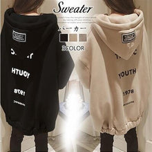 Load image into Gallery viewer, Raisevern New Women Thick Hoodie TRAGIC YOUTH Letter Print Coat Womens Fashion Zipper Jacket Loose Oversize Hooded Tops Dropship
