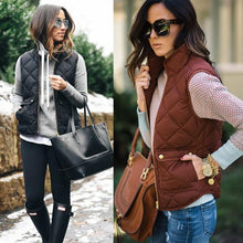 Load image into Gallery viewer, Women arrival Slim coats New Brand Women Sleeveless Jacket Winter Vest Female Slim Vest Women's Windproof Warm Waistcoat
