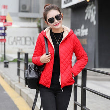 Load image into Gallery viewer, Autumn 2019 New Parkas basic jackets Female Women Winter plus velvet lamb hooded Coats Cotton Winter Jacket Womens Outwear coat
