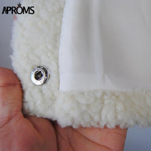 Load image into Gallery viewer, Aproms Elegant Solid Color Cropped Teddy Jacket Women Front Pockets Thick Warm Coat Autumn Winter Soft Short Jackets Female 2019
