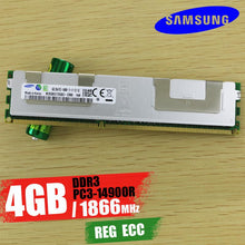 Load image into Gallery viewer, Samsung Server memory 4GB 8GB 16GB DDR3 PC3 1066Mhz 1333Mhz 1600Mhz 1866Mhz 8G 16G 10600R 12800R 14900R ECC REG 1866 1600 RAM

