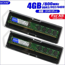 Load image into Gallery viewer, PLEXHD 4G 4GB(2GBX2pcs) DDR2 pc2 6400 800Mhz For Desktop PC pc2-6400 ddr2 800 MHZ (For intel amd) High Compatible
