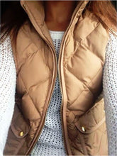 Load image into Gallery viewer, Women arrival Slim coats New Brand Women Sleeveless Jacket Winter Vest Female Slim Vest Women's Windproof Warm Waistcoat

