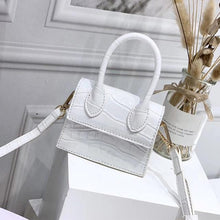 Load image into Gallery viewer, Mini Small Square Shoulder Bag Crocodile Pattern PU Leather Handbag Postmen Top Candy Color Handle Bags Ladies Fashion Purse
