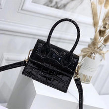 Load image into Gallery viewer, Mini Small Square Shoulder Bag Crocodile Pattern PU Leather Handbag Postmen Top Candy Color Handle Bags Ladies Fashion Purse
