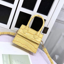 Load image into Gallery viewer, Mini Small Square Shoulder Bag Crocodile Pattern PU Leather Handbag Postmen Top Candy Color Handle Bags Ladies Fashion Purse
