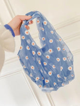 Load image into Gallery viewer, Update - Spring Women Small Transparent Tote Fresh Flower Blue Embroidery Handbag High Quality Woven beach Bag For Woman 2020
